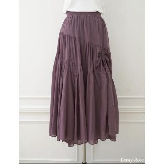 Asymmetric Tiered Cotton-voile Skirt(ロングスカート)