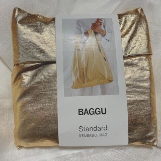 BAGGU エコバッグ　メタリックゴールド(エコバッグ)
