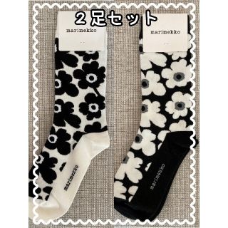 マリメッコ(marimekko)の◯新品◯ 格安 marimekko マリメッコ ソックス 2足セット 白 黒(ソックス)