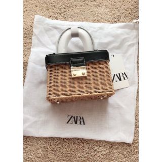 ザラ(ZARA)の新品❤️ZARA ラタン　ミノディエール　バッグ　　かごバッグ(かごバッグ/ストローバッグ)