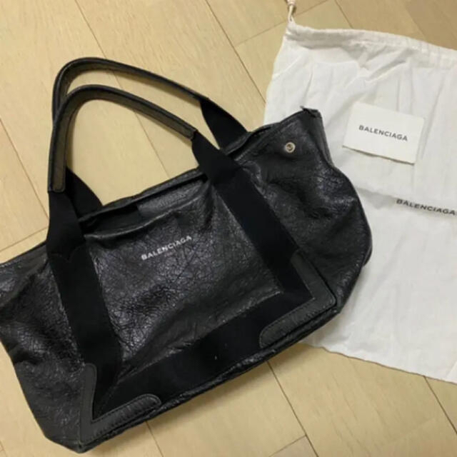 BALENCIAGA BAG - BALENCIAGA NAVY CABAS S トートバッグ