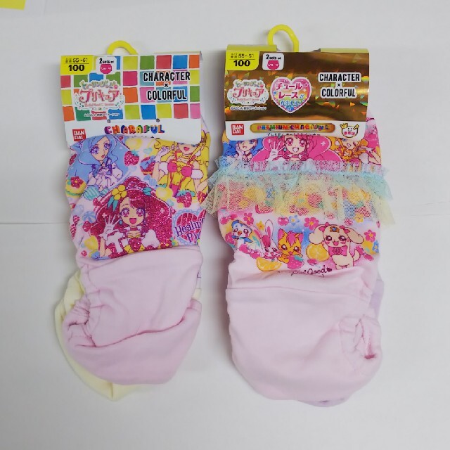 BANDAI(バンダイ)の100ヒーリングっどプリキュアショーツ4枚セット キッズ/ベビー/マタニティのキッズ服女の子用(90cm~)(下着)の商品写真