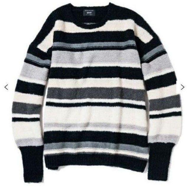 メンズ未使用 glamb creed border knit