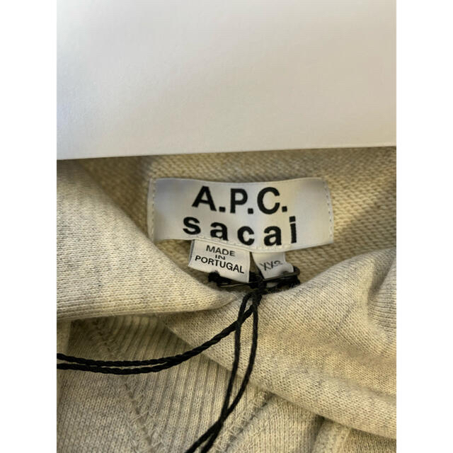 sacai - sacai APCコラボフーディーパーカーライトグレーの通販 by ...