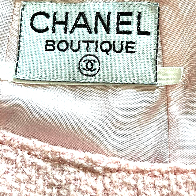 CHANEL(シャネル)のシャネル　ツイードスカート 38 薄ピンク色　ミニお直し レディースのスカート(ミニスカート)の商品写真
