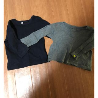 ムジルシリョウヒン(MUJI (無印良品))のユニクロ ・無印　Tシャツ ロンT 80 2枚セット(Ｔシャツ)