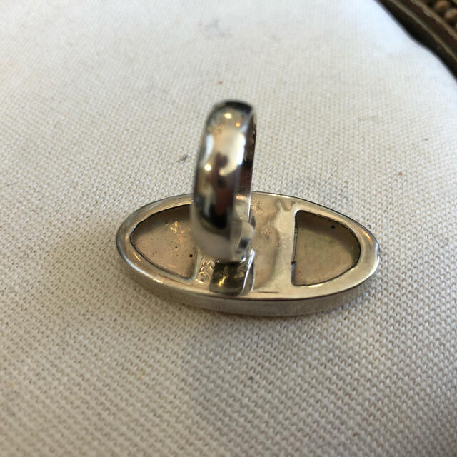 ヴィンテージシルバーリングビッグマザーオブパールビンテージsilver925指輪 レディースのアクセサリー(リング(指輪))の商品写真
