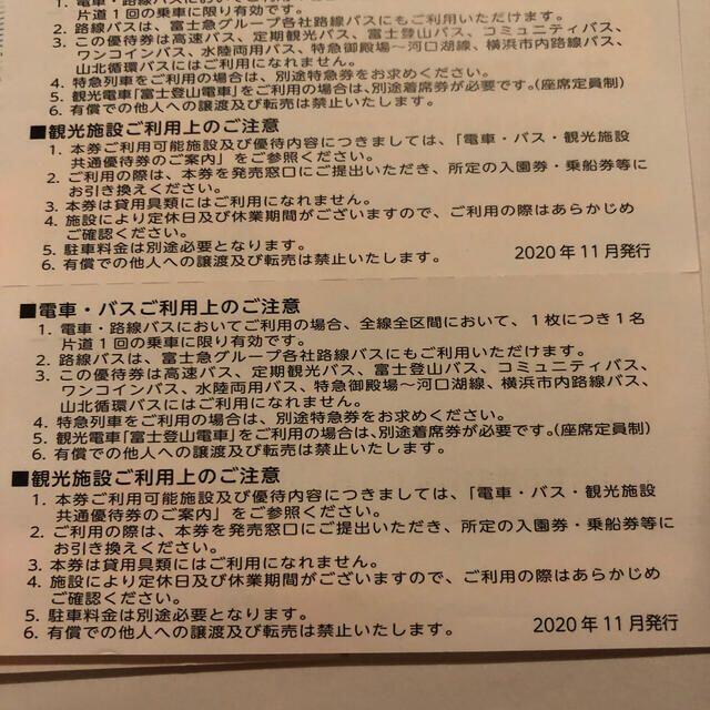 本日発送可  富士急行 株主優待 ５枚 (富士急ハイランド フリーパス１枚分)