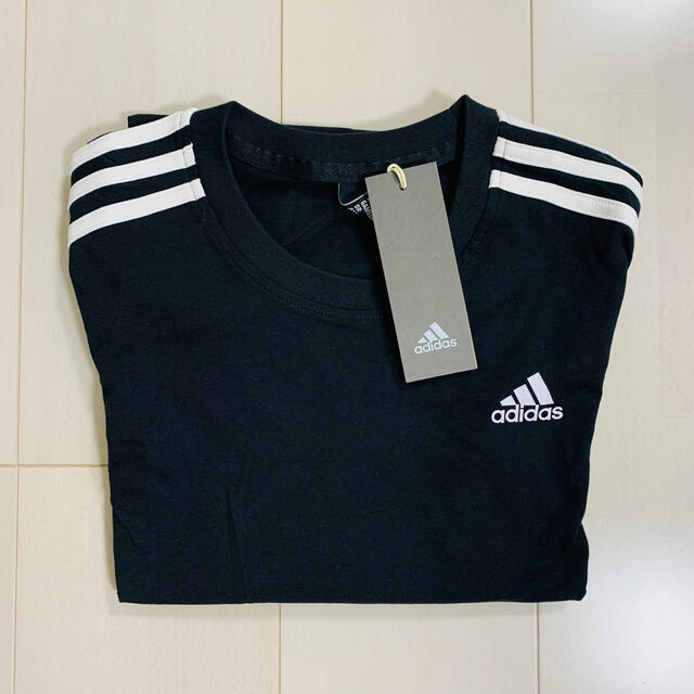 adidas(アディダス)のアディダス adidas 半袖Tシャツ 3ストライプ  ブラック サイズL メンズのトップス(Tシャツ/カットソー(半袖/袖なし))の商品写真