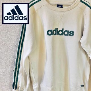 アディダス(adidas)のadidas 刺繍ロゴ　ヴィンテージ　スウェット　ビッグサイズ　国旗タグ(スウェット)