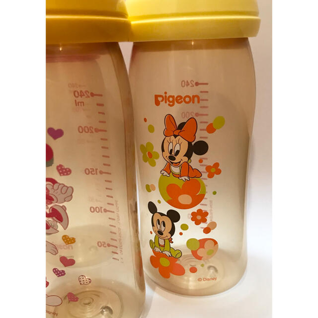 Pigeon(ピジョン)の母乳実感　哺乳瓶　プラスチック　3本セット　Disney ミッキーミニー キッズ/ベビー/マタニティの授乳/お食事用品(哺乳ビン)の商品写真