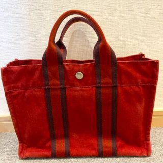 エルメス(Hermes)の粥様専用 HERMES フールトゥPM レッド(トートバッグ)