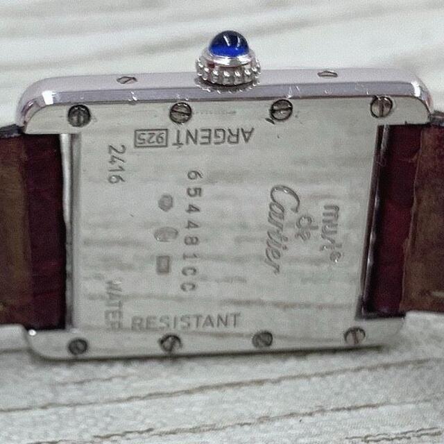 Cartier(カルティエ)の値下げ⭐︎カルティエ　タンク　SV925　腕時計　箱付 レディースのファッション小物(腕時計)の商品写真