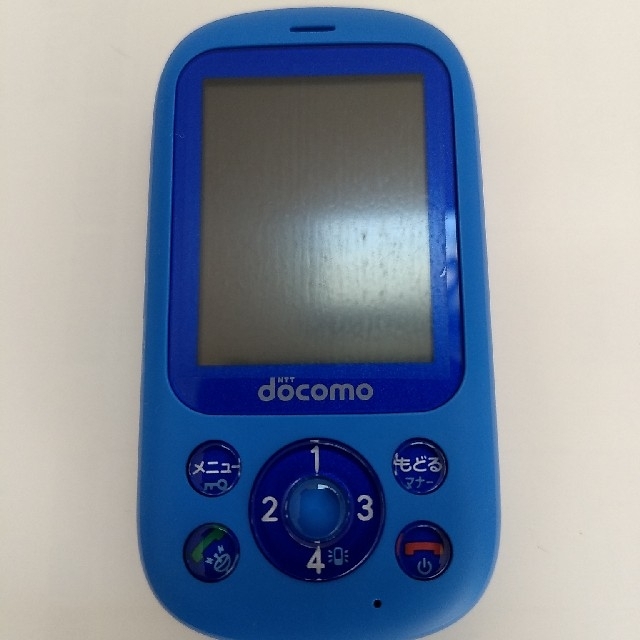 NTTdocomo(エヌティティドコモ)の☆中古美品☆ドコモキッズケータイ F-03J ブルー スマホ/家電/カメラのスマートフォン/携帯電話(携帯電話本体)の商品写真