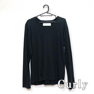 Curly カーリー Vネック ロンT ブラック サイズ2(Tシャツ/カットソー(七分/長袖))