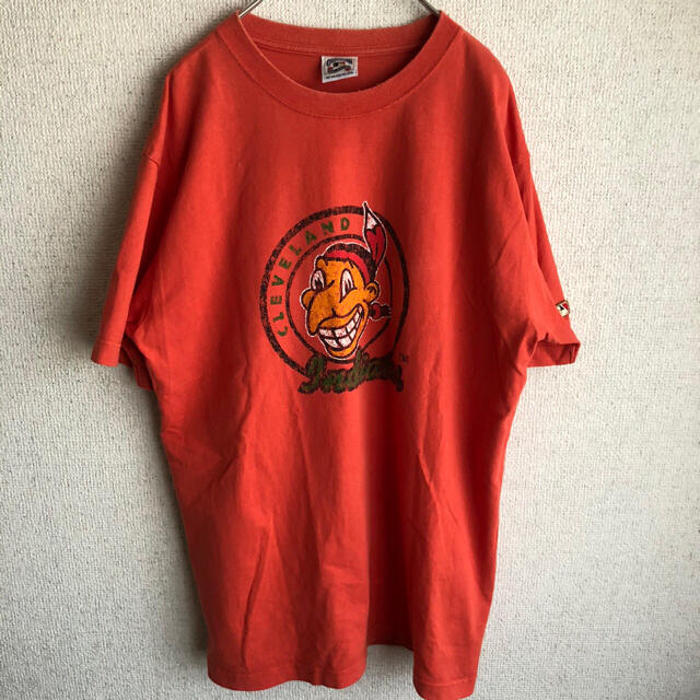 MITCHELL & NESS(ミッチェルアンドネス)の90s COOPERSTOWN CLEVELAND INDIANS Tシャツ メンズのトップス(Tシャツ/カットソー(半袖/袖なし))の商品写真