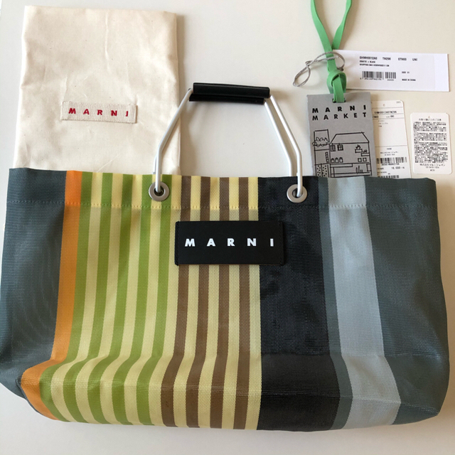 Marni(マルニ)の超美品★MARNI MARKET★ストライプ 　ショッピングバッグ  レディースのバッグ(トートバッグ)の商品写真