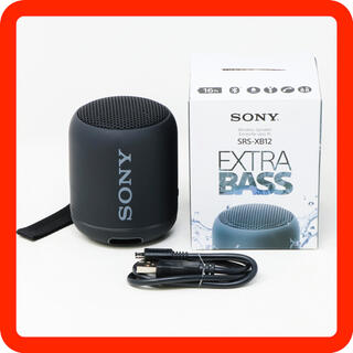 ソニー(SONY)の美品 ●SONY SRS-XB12 ブラック 黒 Bluetooth スピーカー(スピーカー)