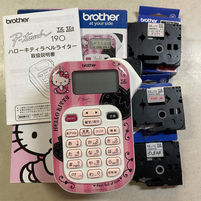 美品ピータッチ ハローキティ ラベルライター　P-touch 190 ブラザー