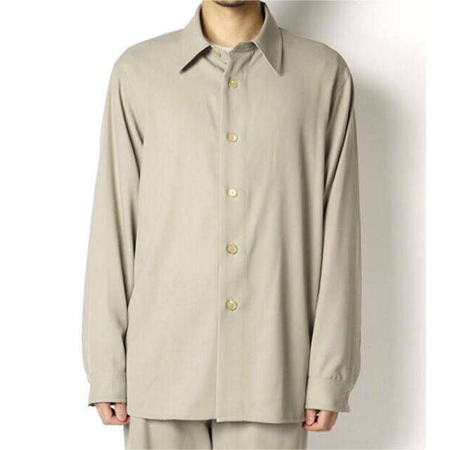 AURALEE HARD TWIST WOOL DOBBY LONGSHIRTS