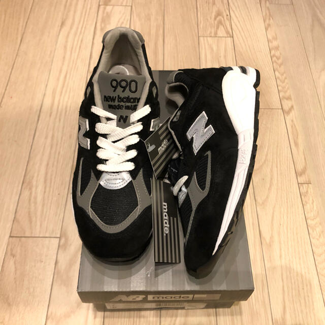 newbalanceニューバランス 990V2 ブラック 25cm スニーカー 復刻