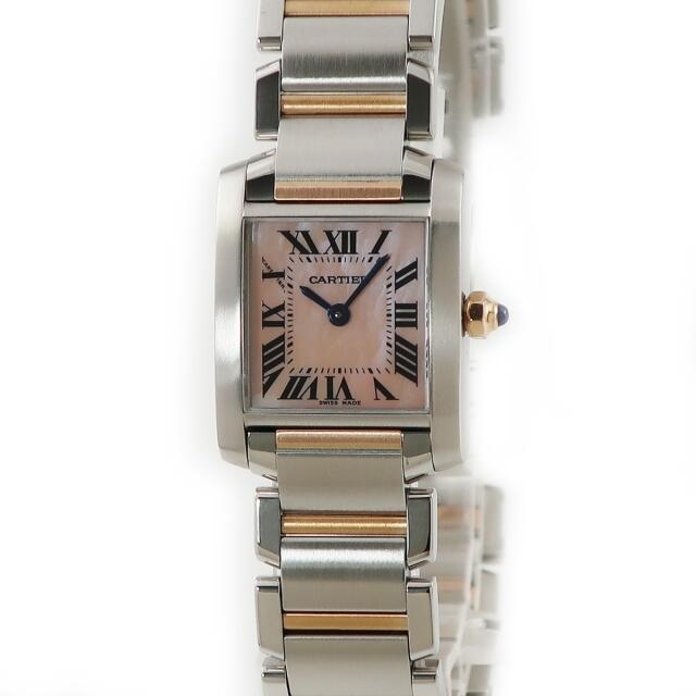 2021公式店舗 タンクフランセーズ  カルティエ - Cartier SM レデ クオーツ W51027Q4 腕時計