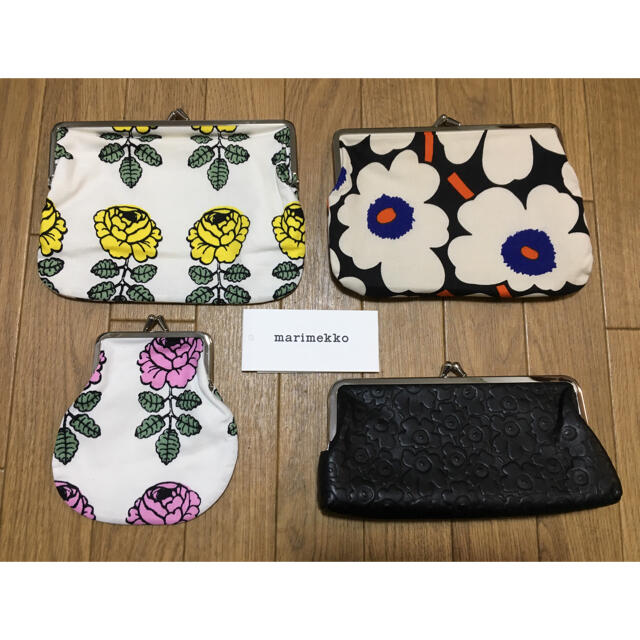 marimekko(マリメッコ)のChi I様専用です。型押し財布➕薔薇柄２つ➕黒紫オレンジ柄の４点セット売り レディースのファッション小物(財布)の商品写真