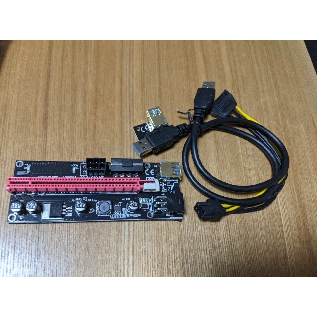 6枚セット PCI-E 1X 16X ライザーカード 009s 1