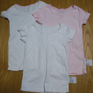 ユニクロ(UNIQLO)の半袖肌着3枚セット90-100(下着)