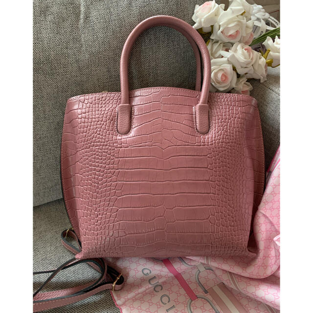 新品本物】 NEWYORKER - イタリア製ハンドバッグショルダーストラップ付き ピンクベージュ 美しいお品です♡ ハンドバッグ - lyk-marath.sam.sch.gr
