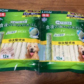 ライオン(LION)の中大型犬用 歯みがきガム 2個セット(犬)