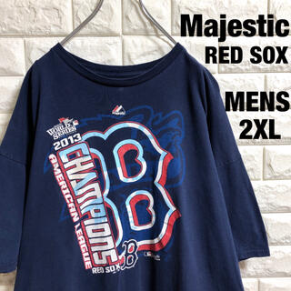 マジェスティック(Majestic)のマジェスティック　ボストンレッドソックス　Tシャツ　メンズ2XLサイズ(Tシャツ/カットソー(半袖/袖なし))