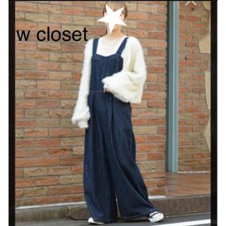 ダブルクローゼット(w closet)のw closet【美品】デニムオールインワン(オールインワン)