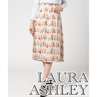 ローラアシュレイ(LAURA ASHLEY)の【新品】LAURAASHLEY セイルボート モック ラップ フロント スカート(ひざ丈スカート)