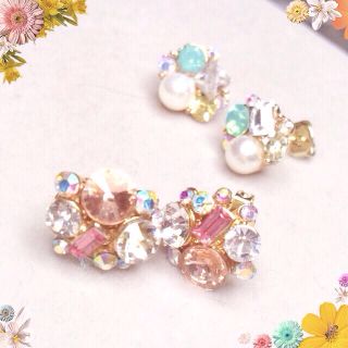 【再販】憧れの宝石箱ビジュー ピアス(ピアス)