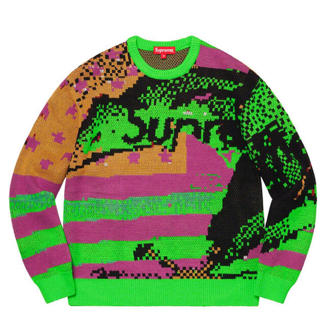 LightGreenSIZEsupreme  Digital Flag Sweater M 新品未使用品