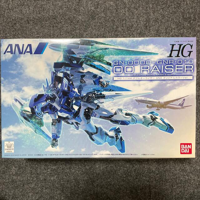 BANDAI(バンダイ)のHG1/144機動戦士ガンダム00ダブルオーライザーANAオリジナルカラーVer エンタメ/ホビーのおもちゃ/ぬいぐるみ(プラモデル)の商品写真