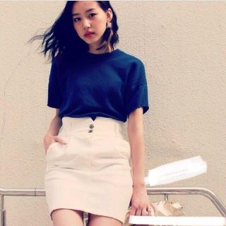 マウジー(moussy)の美品 moussy マウジー ハイウェスト デニム スカート(ミニスカート)