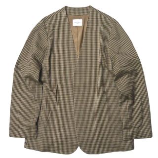 デミルクスビームス(Demi-Luxe BEAMS)のDemi-Luxe BEAMS 20AW チェックラペルレスジャケット(テーラードジャケット)