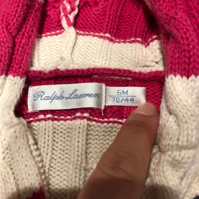 Ralph Lauren(ラルフローレン)のラルフローレン ニットカーディガン 70cm キッズ/ベビー/マタニティのベビー服(~85cm)(カーディガン/ボレロ)の商品写真