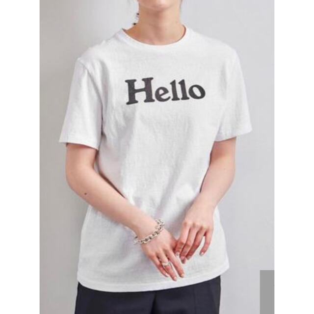 美品 MADISON BLUEマディソンブルー HELLO ロゴTシャツ 01