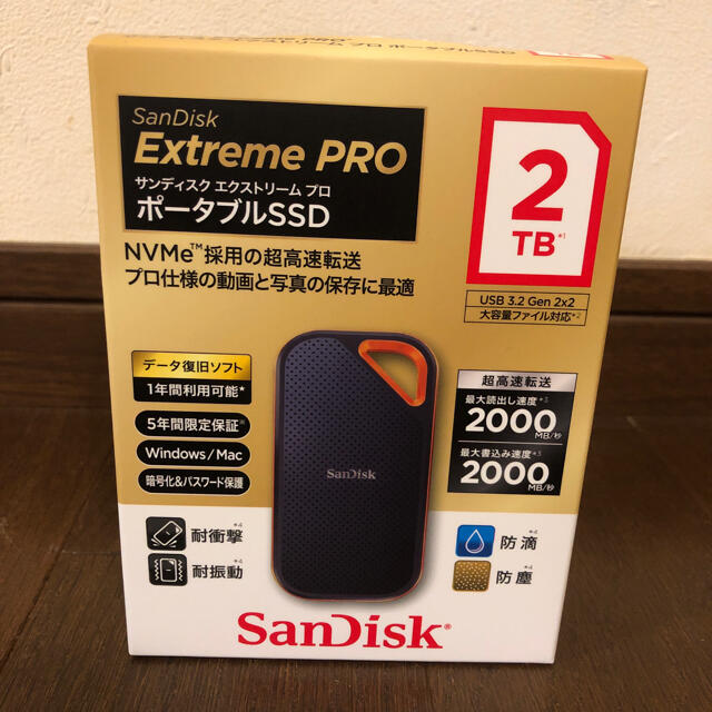 新品未開封 SANDISK Extreme Pro ポータブルSSD 2TB | wellsprings.uk.net