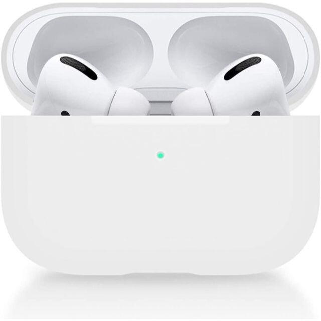 Apple(アップル)のAirPods Pro シリコンケース (白) カナビラ、ダストケース付き スマホ/家電/カメラのオーディオ機器(その他)の商品写真