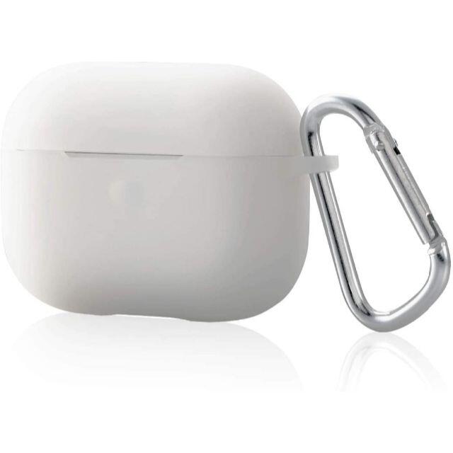 Apple(アップル)のAirPods Pro シリコンケース (白) カナビラ、ダストケース付き スマホ/家電/カメラのオーディオ機器(その他)の商品写真