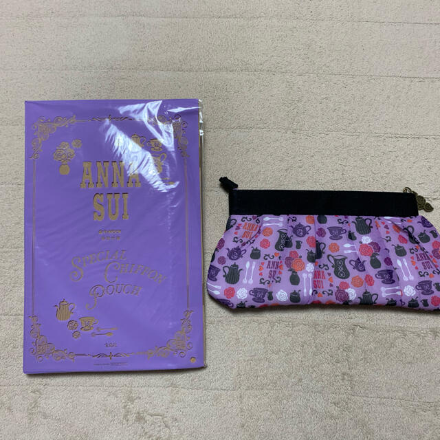 ANNA SUI(アナスイ)の新品☆アナスイの6号連続ムック本第一弾付録特製シフォンポーチ レディースのファッション小物(ポーチ)の商品写真