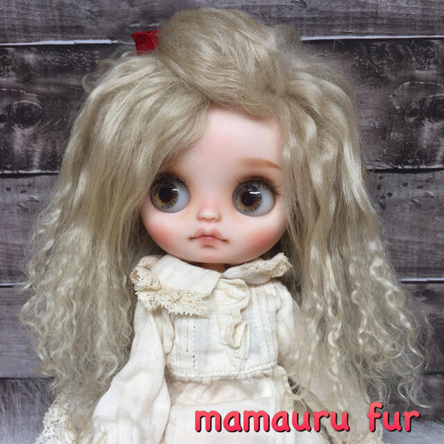 blythe _wm-117クリームベージュロング✨ミディサイズチベットウィッグ