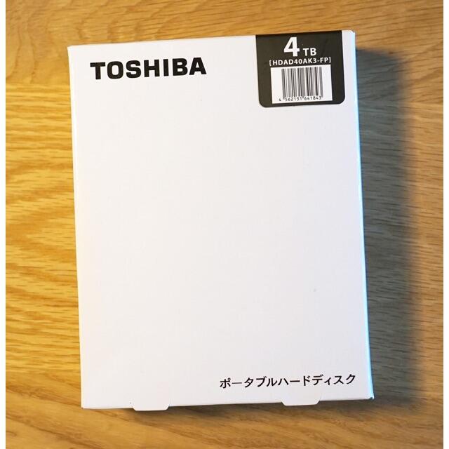 新品 TOSHIBA 外付け ポータブルハードディスク 4TBスマホ/家電/カメラ