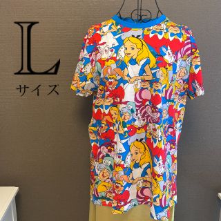 Disney - 不思議の国のアリス 総柄Tシャツ Lサイズ 海外ディズニー