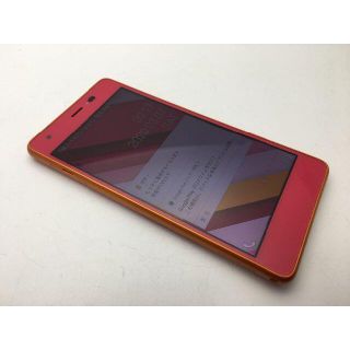 キョウセラ(京セラ)のSIMフリー美品au Qua phone QZ KYV44 カシスピンク492(スマートフォン本体)