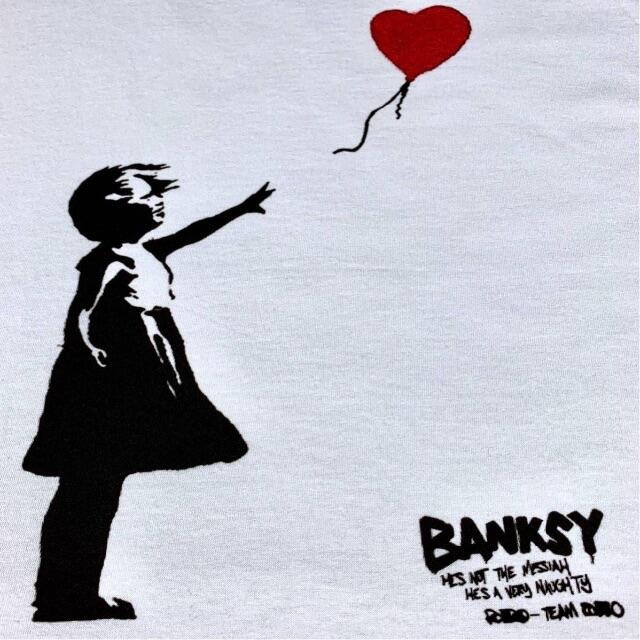 【送料無料】新品 BANKSY バンクシー 風船と少女 グラフィティ Tシャツ